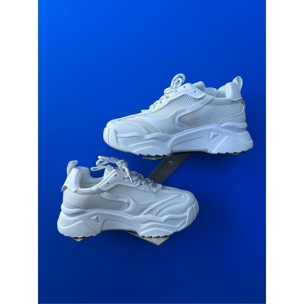 Mesh Panel Lace Up Front Chunky Trainers size 6